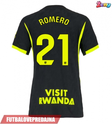 Lacne Ženy Futbalové dres Atletico Madrid Cristian Romero #21 2026-27 Krátky Rukáv - Preč